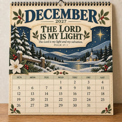✝️ 2027 Psalms Wall Calendar | Monthly Scripture &amp; Christian Artwork