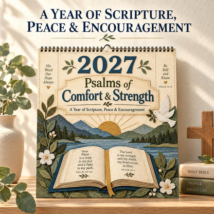 ✝️ 2027 Psalms Wall Calendar | Monthly Scripture &amp; Christian Artwork