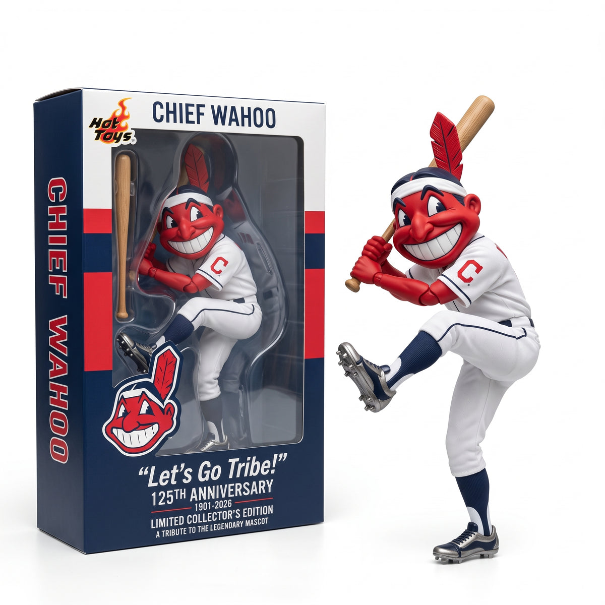 Let's Go Tribe! 125th Anniversary Chief Wahoo Hot Toys Figure
