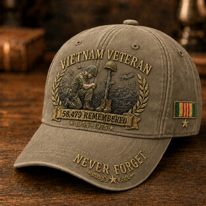 🎁Vietnam Veteran 58,479 Remembered Cap
