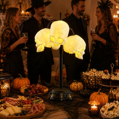 💀Triple Terror Glowing Skull Display