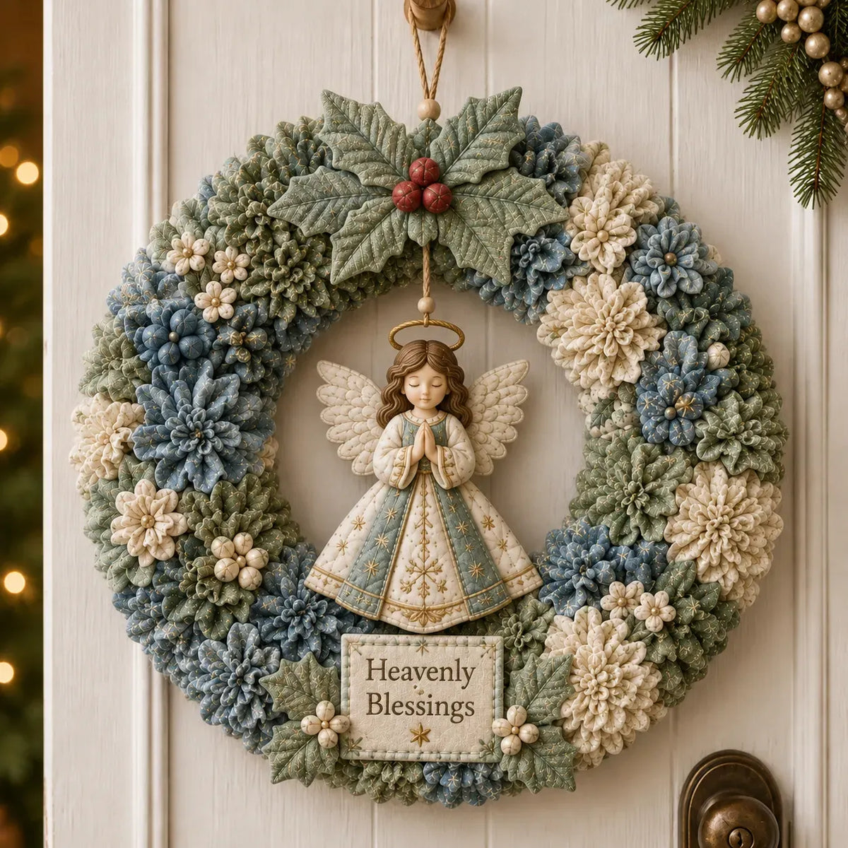 🎄 LAST DAY 50% OFF ✨ Make A Christmas Wreath You'll Be Proud To Display ❤️ 3D Fabric Poke DIY Kit With Tutorial & Guide Included