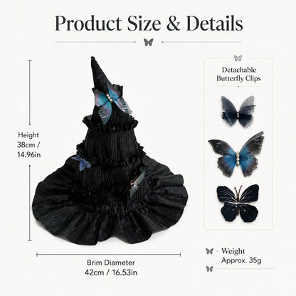 🖤 Gothic Butterfly Witch Hat™