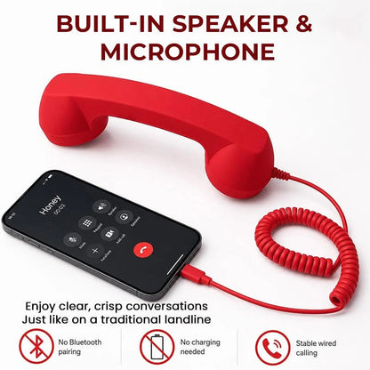 ☎️📱 Retro Telephone Handset for Type-C Phones — A Vintage Touch to Your Calls