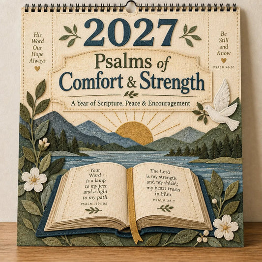 ✝️ 2027 Psalms Wall Calendar | Monthly Scripture &amp; Christian Artwork