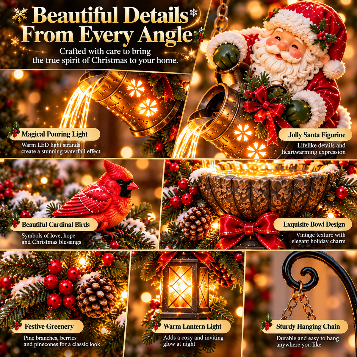 🔥Last Day 50% OFF-🎄 Christmas Magic Pouring Light™ Hanging Collection