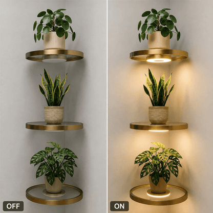 Illuminated Floating Corner Shelf ✨ Turn Empty Corners Into Glowing Showpieces