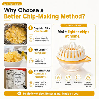 🔥2026 HOT SALE🥳💞50K+ SOLD!😍🥔DIY Microwave Potato Chip Maker with Slicer Bowl Set - DIY Microwave Potato Chip Maker with Slicer Bowl Set / Buy 1
