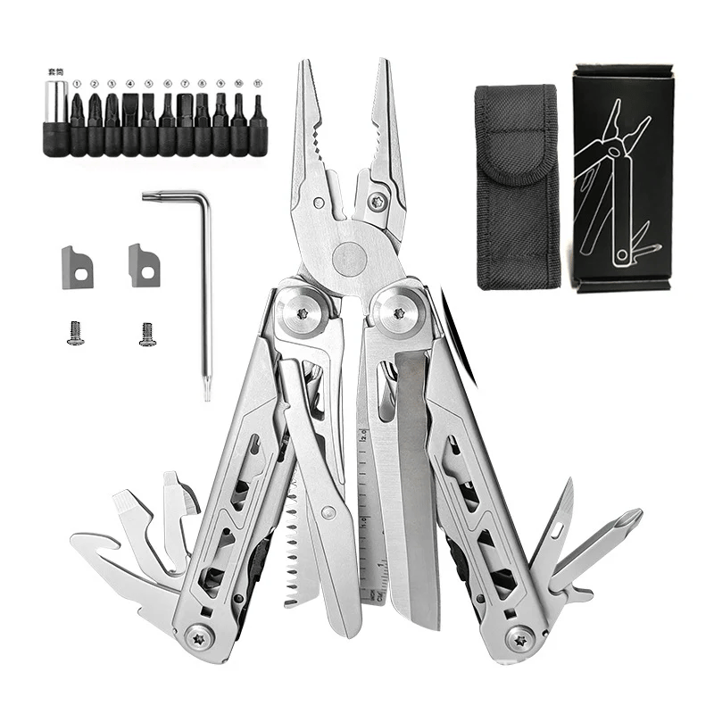 🏕️16‑in‑1 Multi‑Tool Pliers with Full‑Size Folding Scissors