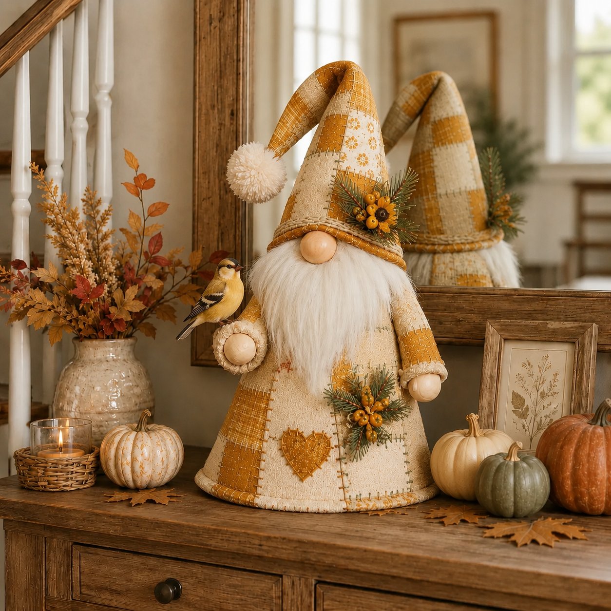 ⭐HOT SALE 49% OFF – 🐦 Patchwork Bird Gnome Light Collection