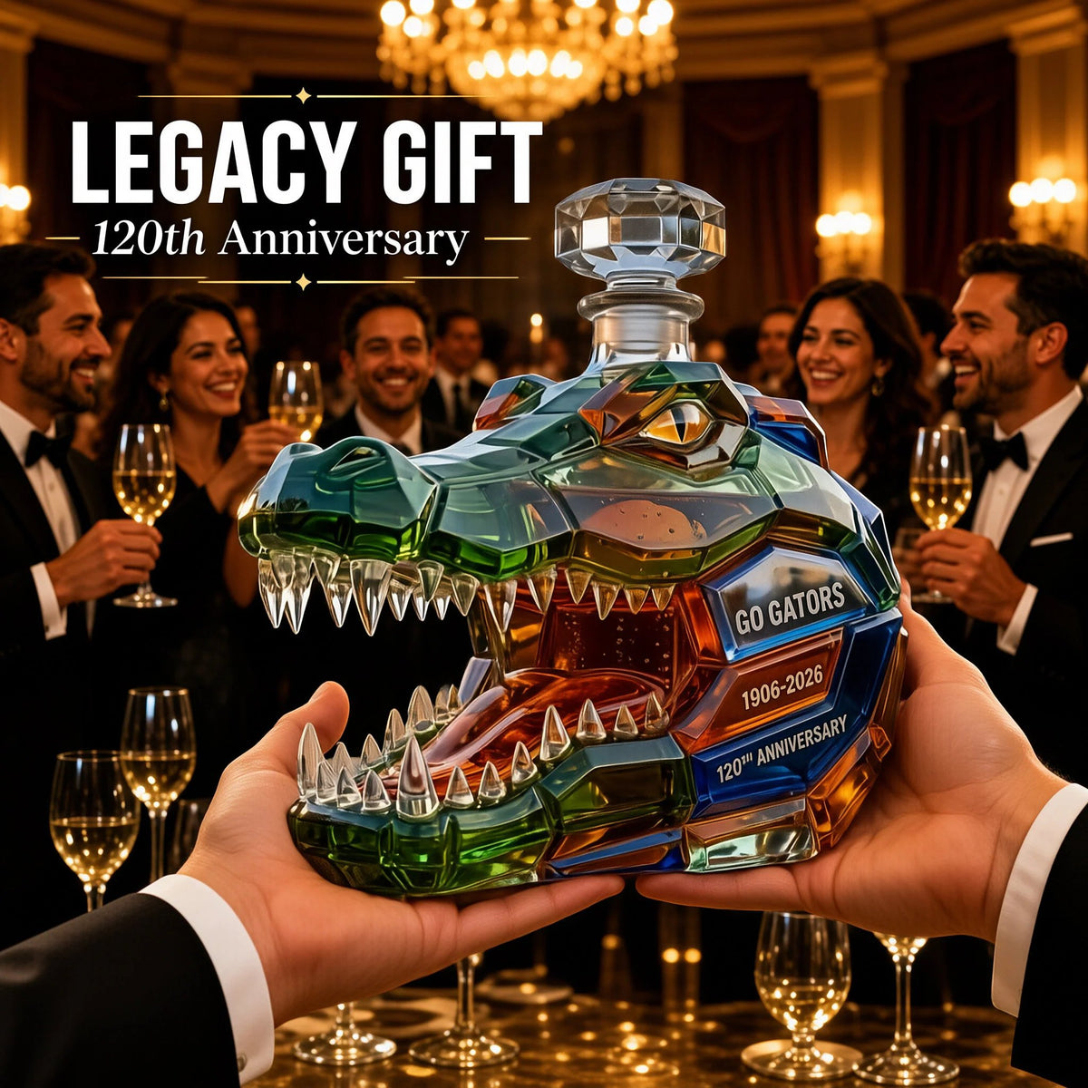 🐊 120th Anniversary Alligator Decanter – Bold Gator Spirit Meets Timeless Craftsmanship | Collector’s Edition 🐊✨
