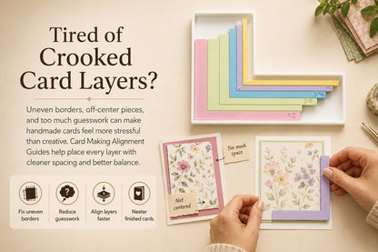 🎁 Last Day 47% OFF - Card Making Alignment Guides Set | Create Perfectly Aligned Handmade Cards Without Guesswork or Crooked Corners ✨