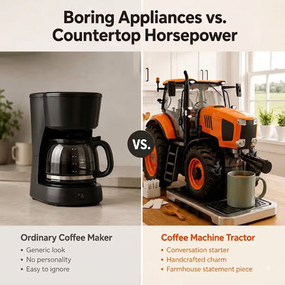 🚜☕ Coffee Machine Tractor – The Coffee Maker with More Horsepower