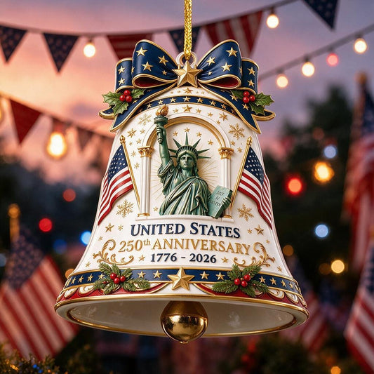 Voice of Liberty – US 250th Anniversary (1776–2026) Commemorative Bell Ornament
