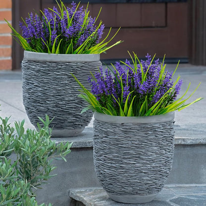 Charming UV Resistant Artificial Lavender - Outdoor & Indoor Plastic Faux Lavender Decor