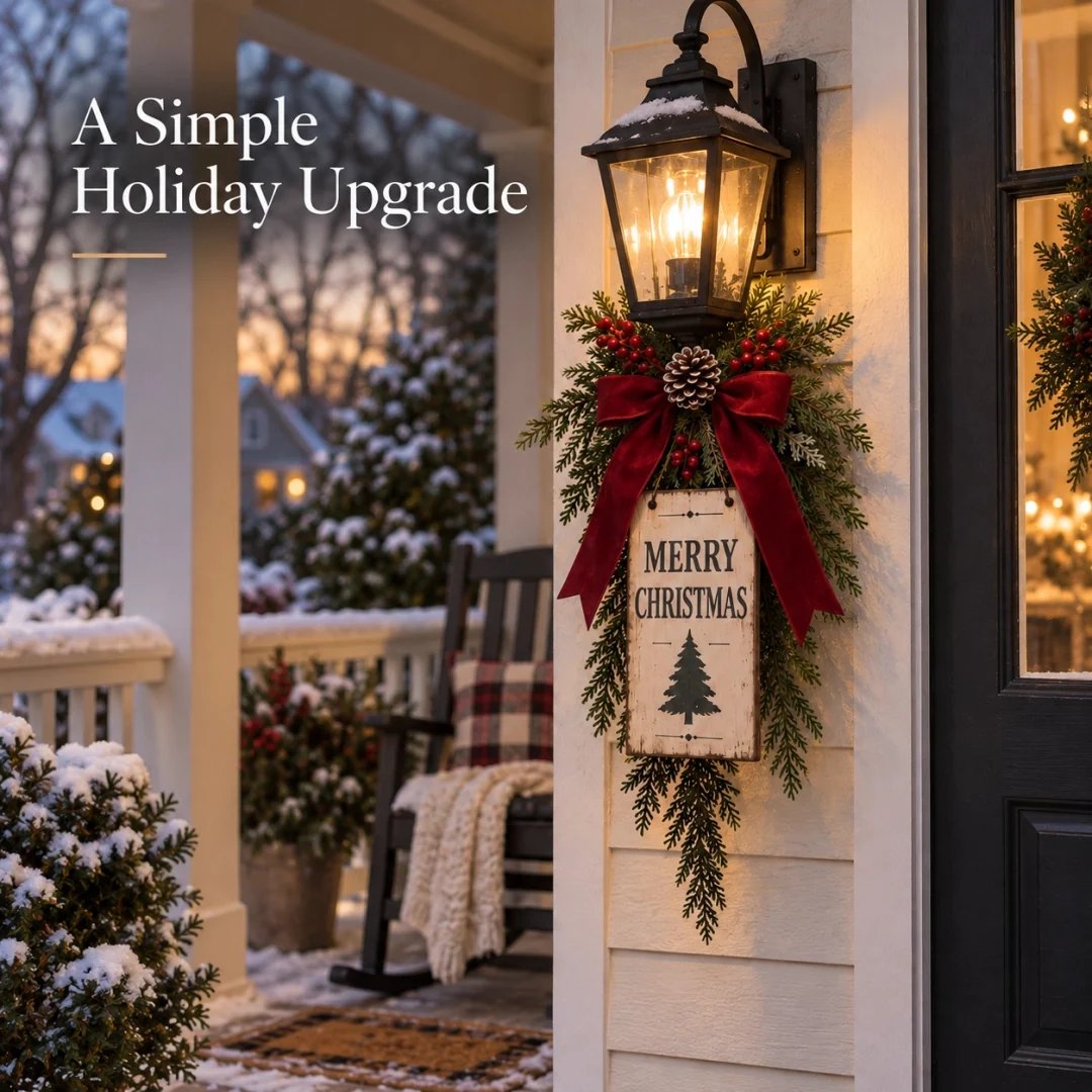 🔥HOT SALE🔥Vintage Merry Christmas Lantern Swag