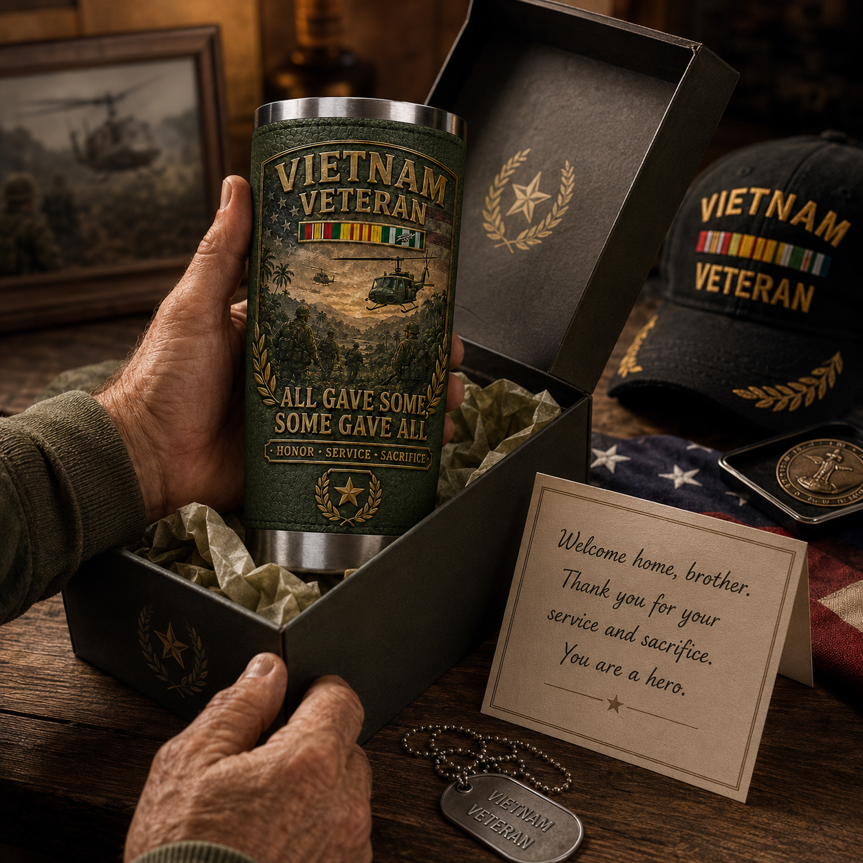 🔥 Last Day Promo: 49% OFF-🇺🇸 Vietnam War Veteran Commemorative Travel Tumbler