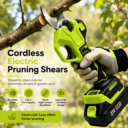 Cordless Electric Pruning Shears – 1.25" Cutting Capacity