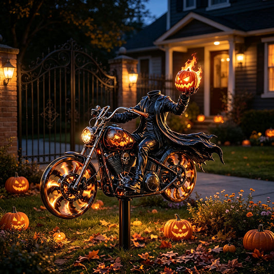 🔥 53% OFF – Halloween Motorcycle Windmill Yard Stake 🎃🏍️