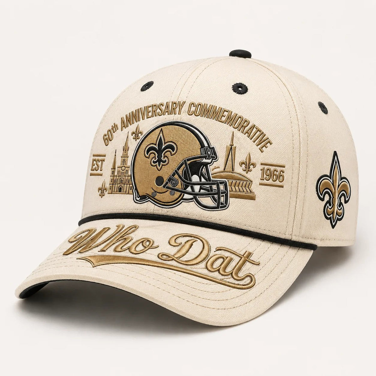 🇺🇸 Last Day Promo: 49% OFF⚜️🏈Who Dat 60th Anniversary Baseball Cap