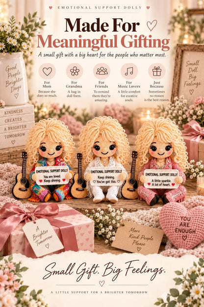 ⏳ Last Day 49% OFF – ❤️ Emotional Support Handmade Crochet Doll | 3 Heartwarming Styles with Encouraging Message Cards for Friendship, Comfort & Meaningful Gifts 🧶