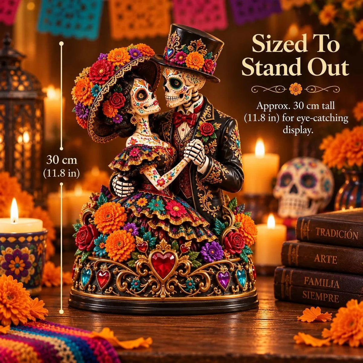 💀Day of the Dead Catrina Figurines – 3 Colorful Character Styles
