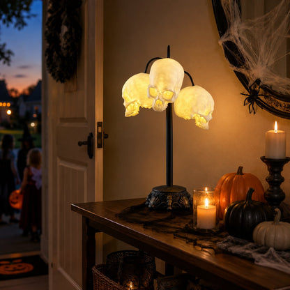 💀Triple Terror Glowing Skull Display