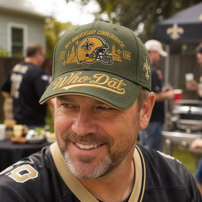 🇺🇸 Last Day Promo: 49% OFF⚜️🏈Who Dat 60th Anniversary Baseball Cap