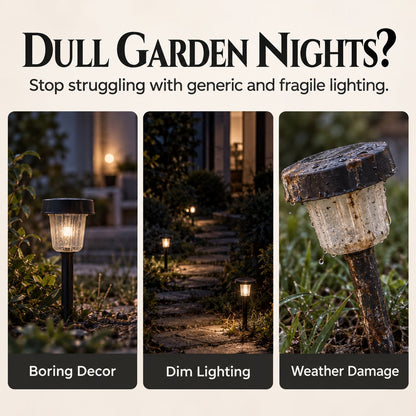 Gothic Dark Angel Starlight Waterfall Outdoor Resin Garden Light