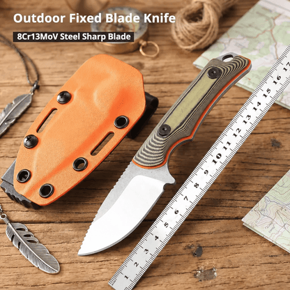 Fixed Blade Knife with Slim Kydex Sheath