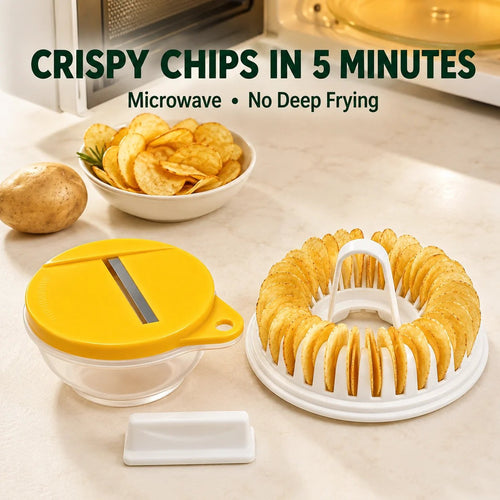 🔥2026 HOT SALE🥳💞50K+ SOLD!😍🥔DIY Microwave Potato Chip Maker with Slicer Bowl Set - DIY Microwave Potato Chip Maker with Slicer Bowl Set / Buy 1