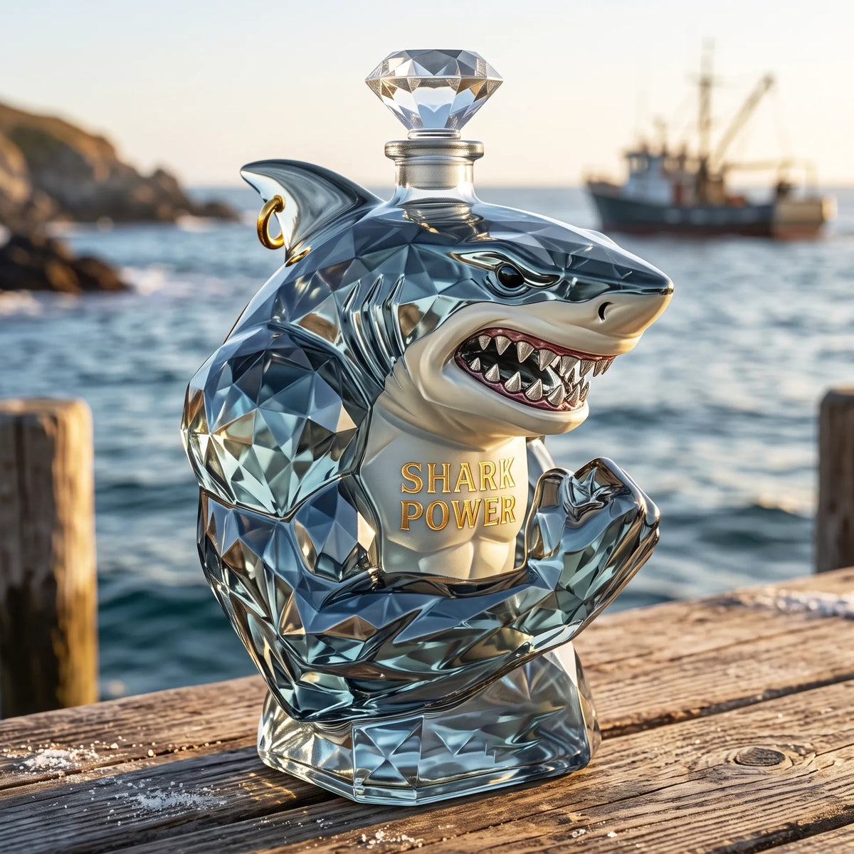 Shark Power Whisky Bottle