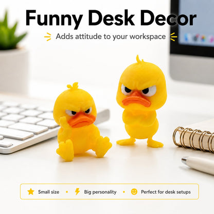 🔥🎁😠 Angry Duck Desk Figurine — Add a Tiny Attitude to Your Space! 🐥