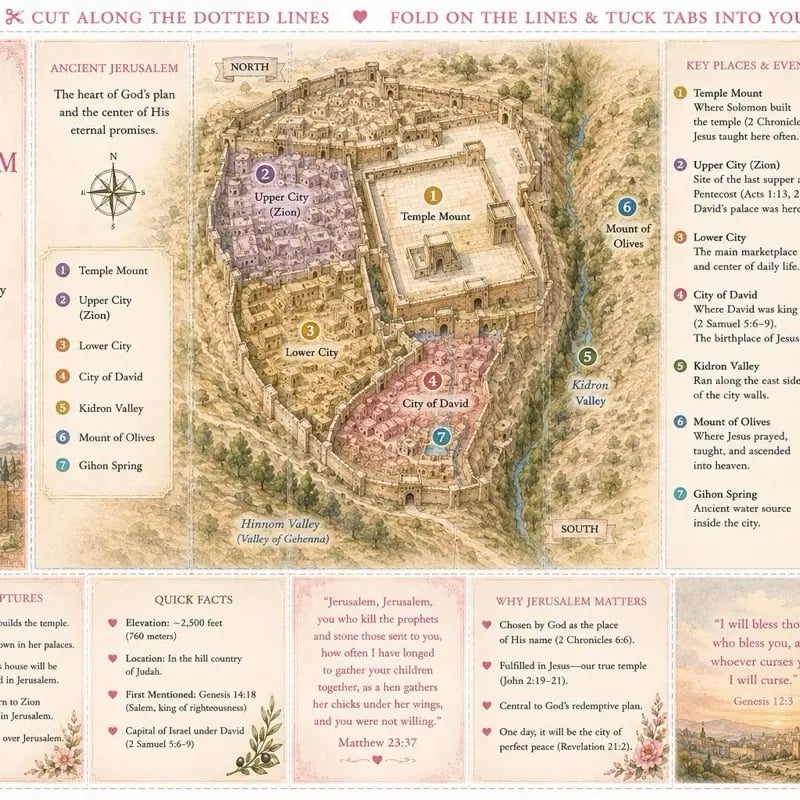 📖✝️Bible Study Tip-In Maps – Visual Scripture Maps for Deeper Bible Study & Journaling