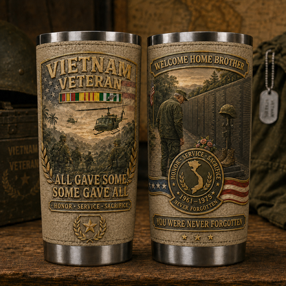 🔥 Last Day Promo: 49% OFF-🇺🇸 Vietnam War Veteran Commemorative Travel Tumbler