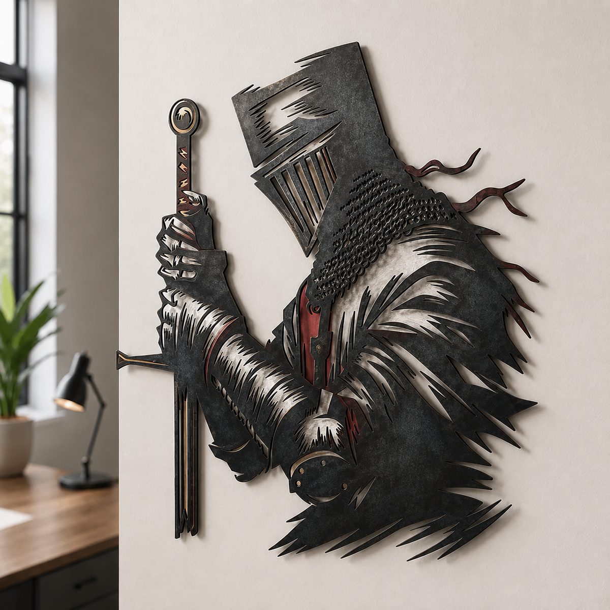 Medieval Knight Metal Wall Decor