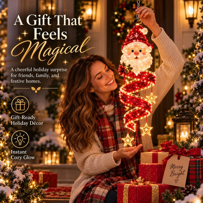 ⏳ Last Day 49% OFF – 🎄Christmas Magic Spiral™ Hanging LED Light Collection – 9 Festive Designs ✨ | Suspended Glowing Characters with Spiral Lights & Hanging Details for Porches, Windows, Entryways & Holiday Displays