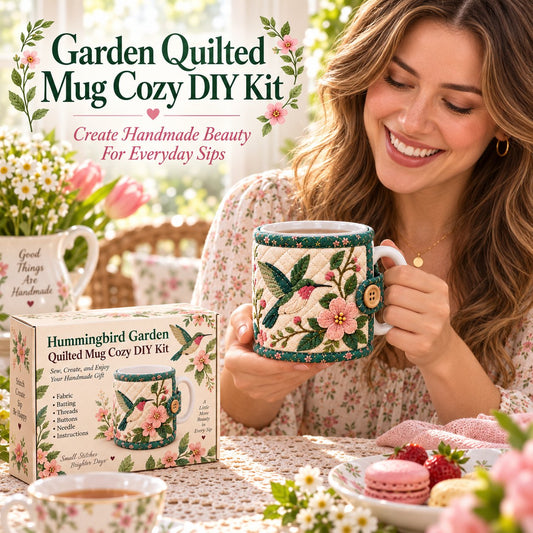 ✨🌸Garden Quilted Mug Cozy DIY Kit