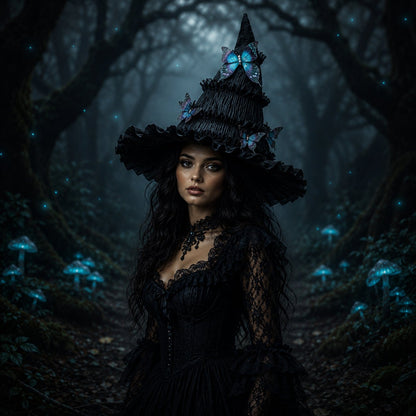 🖤 Gothic Butterfly Witch Hat™