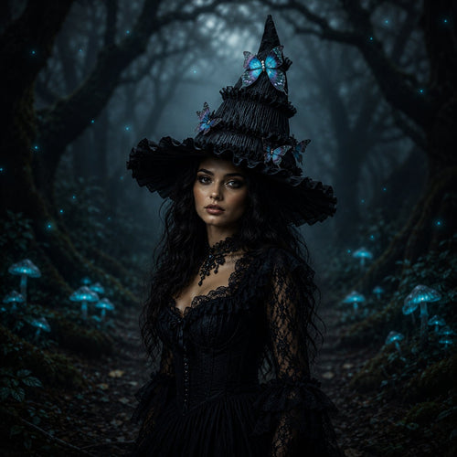 🖤 Gothic Butterfly Witch Hat™