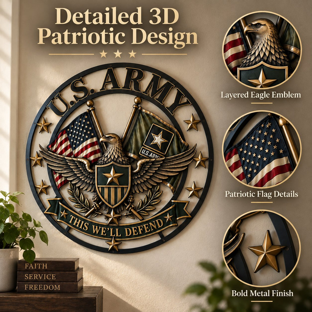 U.S. Army Tribute Wall Decor