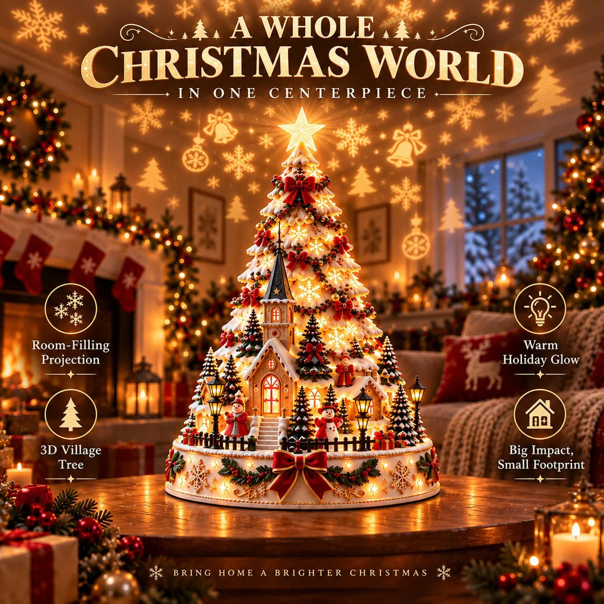 🏆 60,000+ Sold - 🎄MerryRealm™ Christmas Village Lightscape Tree