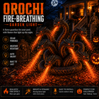 🎃 Fire-Breathing Orochi Solar Garden Light – Epic Multi-Headed Dragon Halloween Decor