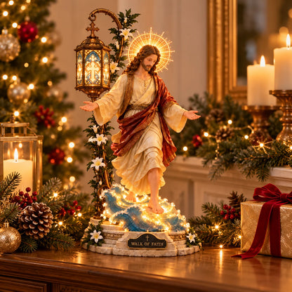 ✨Walk by Faith™ Illuminated Jesus Walking on Water Sculpture