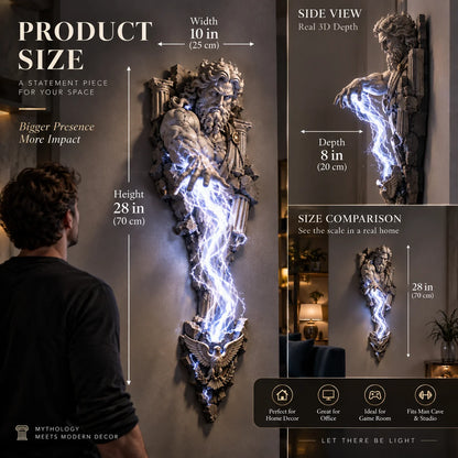 ⏰Limited Stock 50% OFF -  ⚡🌊 Mythological Sculpture Wall Lamp Collection 🏛️✨