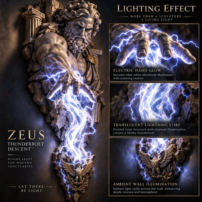 ⏰Limited Stock 50% OFF -  ⚡🌊 Mythological Sculpture Wall Lamp Collection 🏛️✨