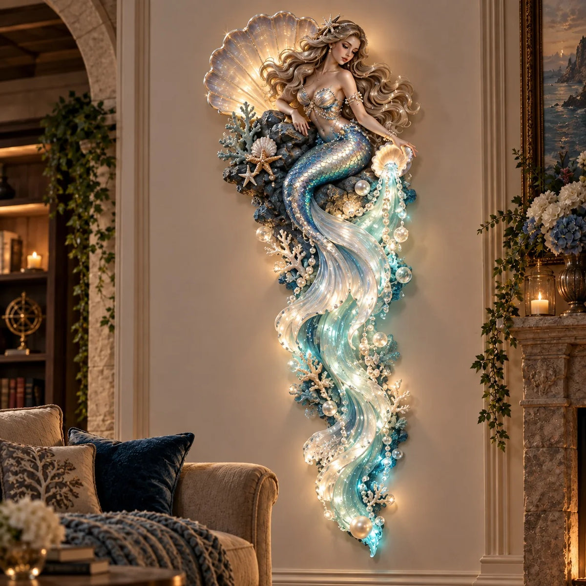 ✨Last Day 49% Off🔱👑Poseidon's Ocean Kingdom🌊Illuminated Ocean Wall Sculpture Collection