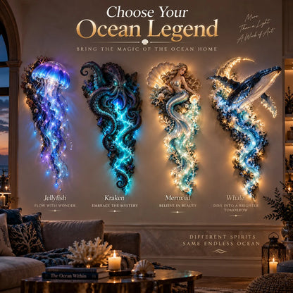 ✨Last Day 49% Off🔱👑Poseidon's Ocean Kingdom🌊Illuminated Ocean Wall Sculpture Collection