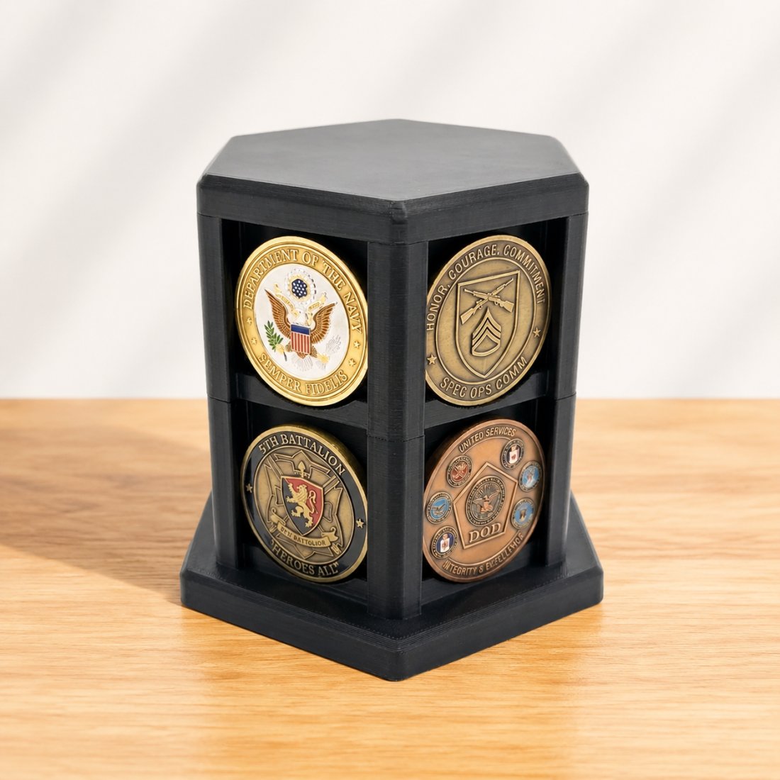 🔥🎁49% OFF - Hexagonal Challenge Coin Display Stand