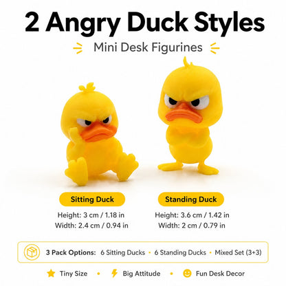 🔥🎁😠 Angry Duck Desk Figurine — Add a Tiny Attitude to Your Space! 🐥